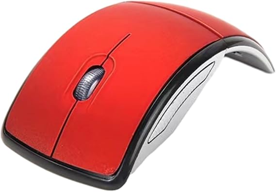 Luxurious Ergonomic Folding Mouse 2.4g - Wireless Portable, Wireless USB | 1600 dpi Plug and Play Laptop Mouse with Frequent Leap
