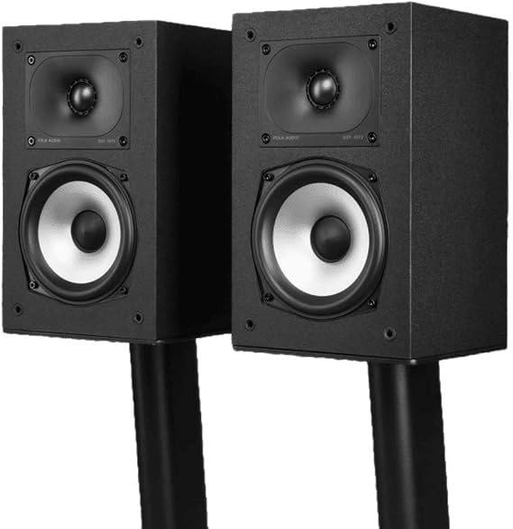 Polk Audio Monitör XT15 kompakt raf hoparlörü, stereo hoparlör, surround hoparlör, Hi-Res sertifikalı, Dolby Atmos ve DTS:X uyumlu, HiFi ve ev sineması hoparlörü (çift)