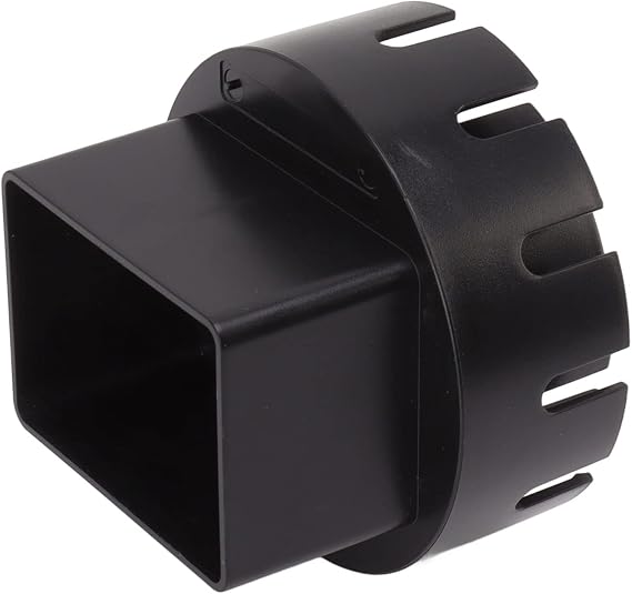 5 Inch Downspout Downspout Adapter Plastic Drain Adapter Replacement Downpipe Converter Connector with Screws Black S 2x3in (Black S 2x3in)