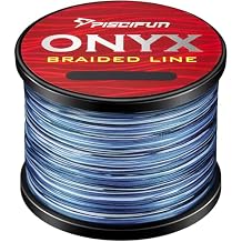 Piscifun Onyx Braided Fishing Line, Superline Abrasion Resistant Braided Lines, Zero Stretch Super Strong, Low Memory, Fast Water Cutting PE Fishing Lines, 6lb-150lb