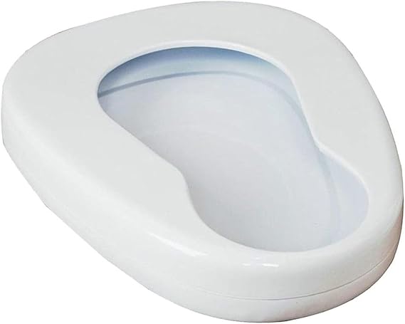 Portable Metal Bedpan, Heavy Duty Smooth Contoured for Bedbound Patient, Home Bed Pan Emergency Device for Elderly Female Male