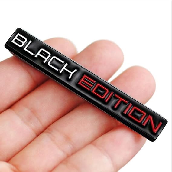 3D Black Edition Logo Car Emblem Badge Sticker Black