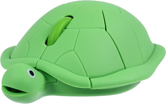 Wireless Mouse,Cute Animal Green Turtle Shape Portable Quiet Lightweight Optical USB Mice Silent Cordless Mouse for PC Laptop Computer Notebook MacBook Desktop for Kids Adults, 1600 DPI 3 Buttons