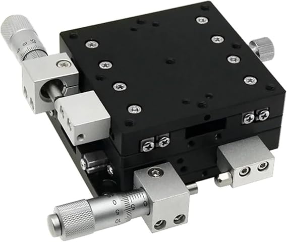 XY Axis LY125 125x125mm Micrometer Sliding Stage Platform Manual Displacement Sliding Table Guide Rail XY125-C XY125-R XY125-L(LY125-C XY Axis)