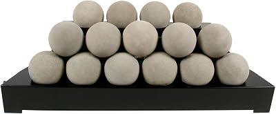 Rasmussen Vent Free Fireballs Burner Kit AFB30-NA-AFB30-SE-B-N, 30-Inch, Remote Ready Safety Pilot, Natural Gas, Smooth FireBalls15 PiecesNatural