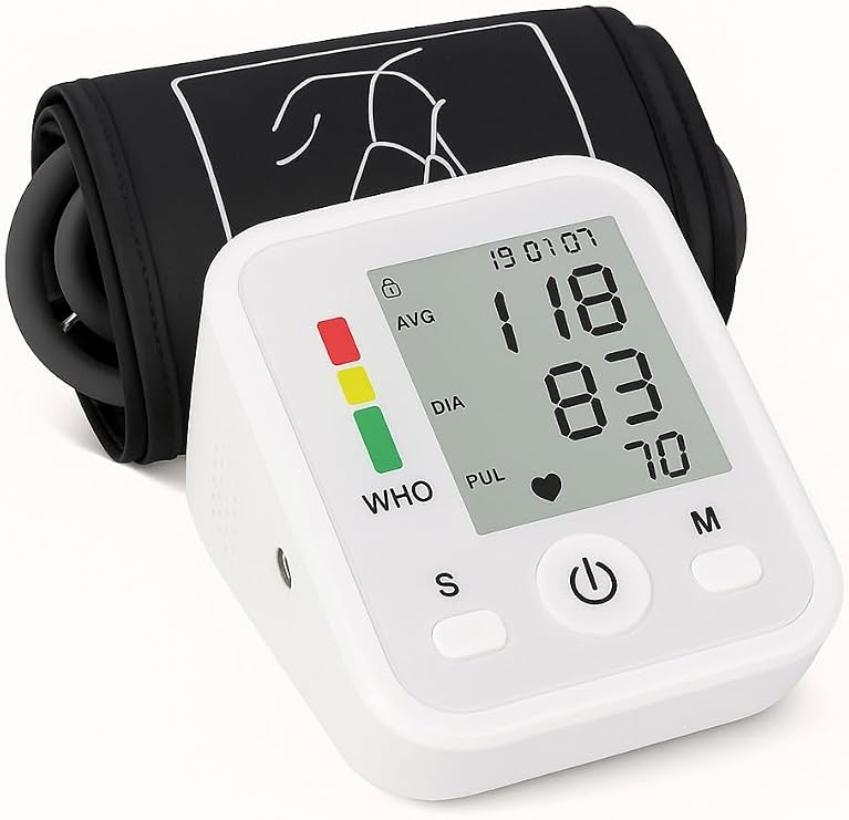 Automatic Digital Arm Blood Pressure Meter Cuff Medical Pressure Tonometer Tensiometer Baumanometer Pulse Sphygmomanometer