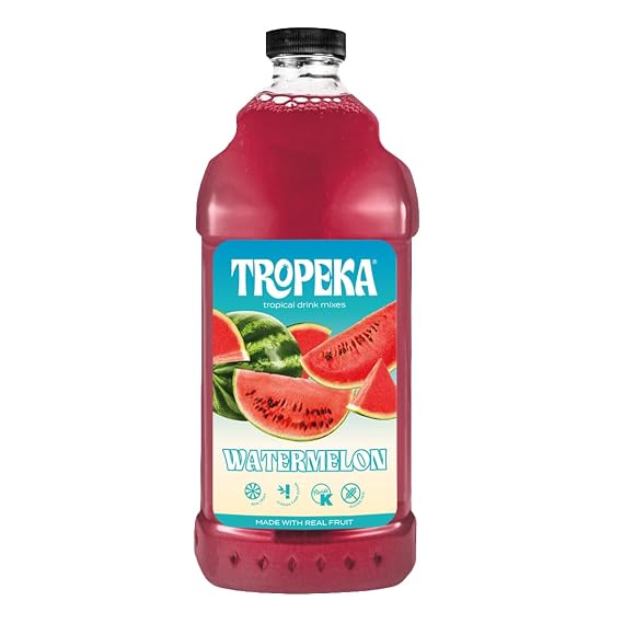 Tropeka Tropical Watermelon Frozen Drink Mix - All-Natural, Real Fruit & Florida Cane Sugar, Perfect for Cocktails, Slushies, Mocktails