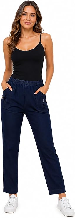 Women's Jeans Pull-On Stretch Denim Pant Plus Size 10–24
