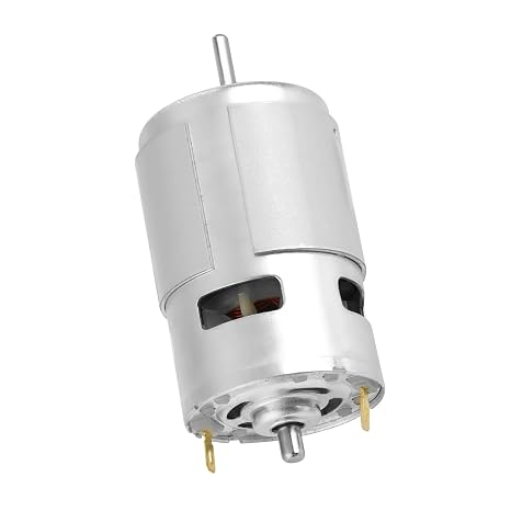 Hilitand 12V DC Motor Mini Electric Motor Double Ball Bearing High Speed Low Noise Brush DC Motor XD-775 (12V)