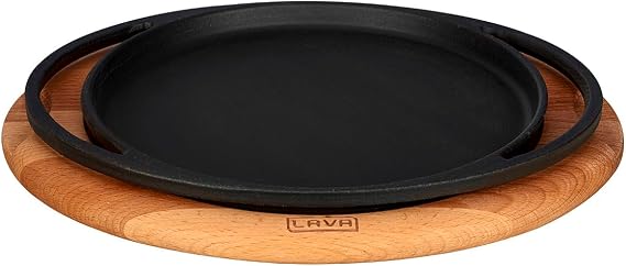 Lava Döküm Pizza/Krep/Pankek Tavası, Ahşap Altlıklı - LV AS 120 - LV AS 133