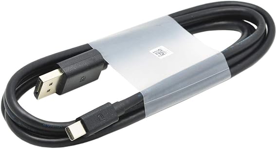 Mini DisplayPort - DisplayPort Kablosu, Dell 069R2V, 6Ft, 4K (3840x2160@60Hz) / 2K@144Hz, Siyah