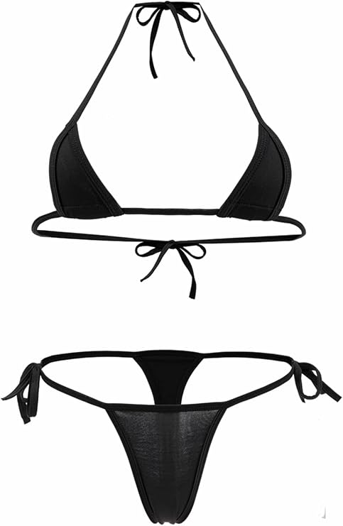 Sexy Micro Bikini, Cosplay, Bikini, Ultra Small, Erotic, Sheer, Adult Extreme, Underwear, Swimwear, Mini Bra, T-back, 2-Piece Set