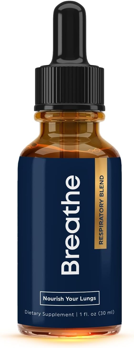 BREATHE 8-IN-1 Mullein Drops for Lungs & Airways, 1 fl. oz.