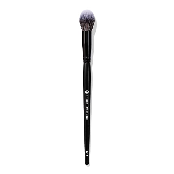 BK BEAUTY - NIKKI LA ROSE N14 PETITE PRECISION CONCEALER BRUSH - Multi-Tasking Tapered Makeup Brush for Under-Eye, Concealer, Powder, Small Areas
