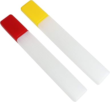 NX Garden 2pcs 41cm Large Transparent Plastic Knitting Needle Pin Storage Case Tube Containers (Red + Yellow)