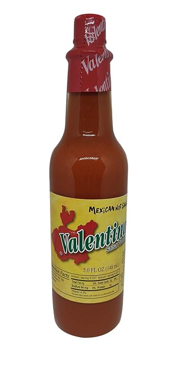 Valentina Salsa Red Hot Sauce | Mexican Picante Salsa All Natural, Vegan, Spice Mix Made From Red Peppers Perfect for Chips, Fast Foods, Lunch, Snacks or More 5 Ounce ( 148 ml )