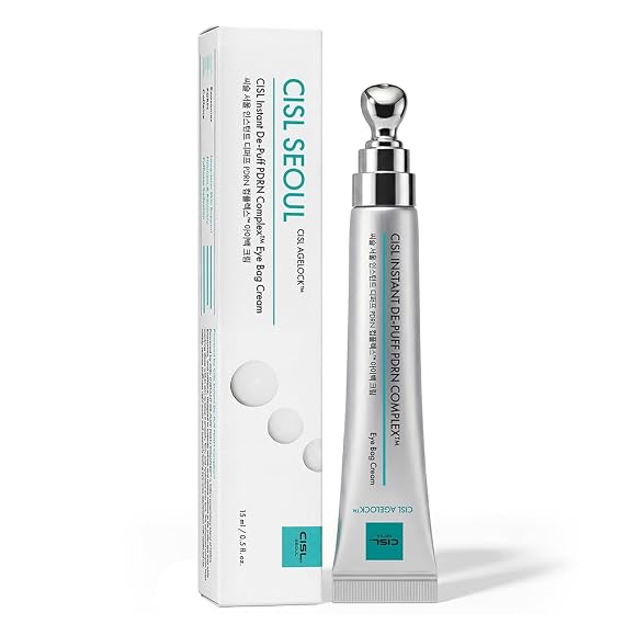 CISL Korean Eye Bag Cream & Instant Eye Tightener - De-Puff for Under Eye Bags, Puffiness & Dark Circles | PDRN + Exosome Complex, 2-Week Firming Under Eye Cream