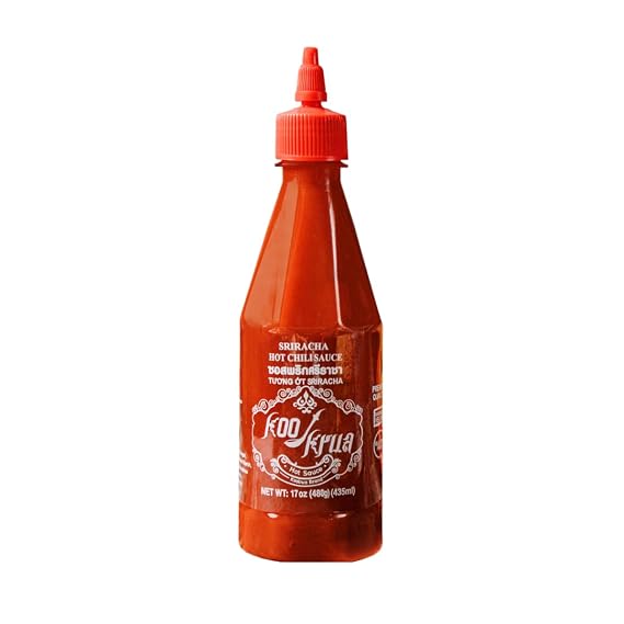 Sriracha Hot Sauce, Original Thai Sriracha Chili Sauce, Spicy & Bold Flavor 17oz, Thai Signature Flavor, Vegan, Gluten Free Premium Quality, Koo Krua Brand