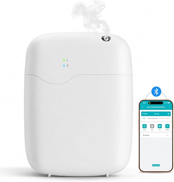 Waterless Essential Oil Diffuser with Bluetooth App Control