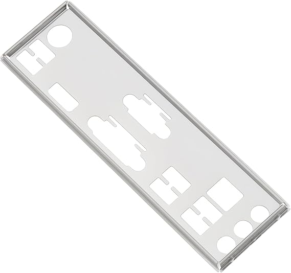 1x Motherboard I/O Shield Backplate Compatible with ASUS H110I-PLUS Silver Metal for PC Case Replacement