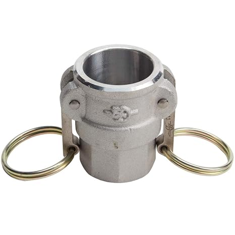 1" x 1" Alumnim Camlock Fittings - Hose Coupler - Type D Female Cam Lock Hose Adapter - Female Threaded NPT Cam & Groove