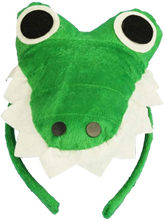 Animal Headband Plush Party Headpiece Hair Hoop Party Cosplay Costume Props - Crocodile