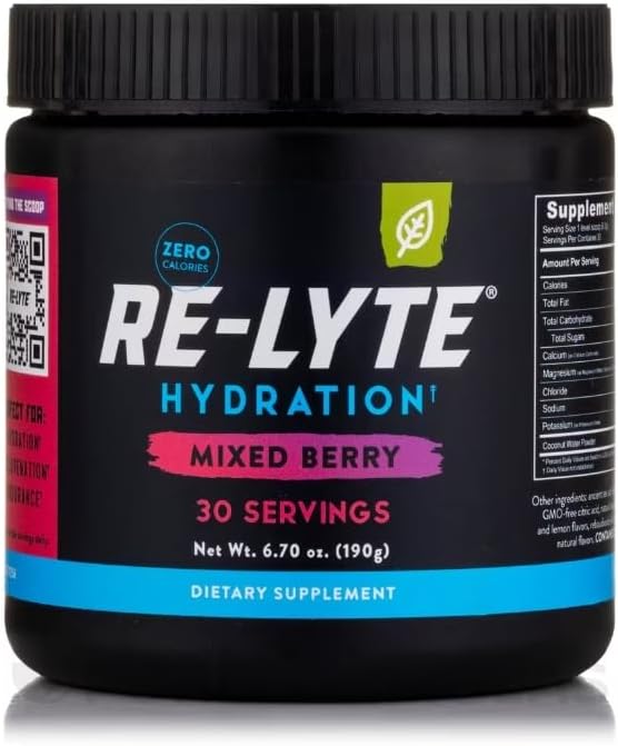 Generic Re-Lyte Electrolyte Drink Mix Mixed Berry 30 Servings 6.70 oz.