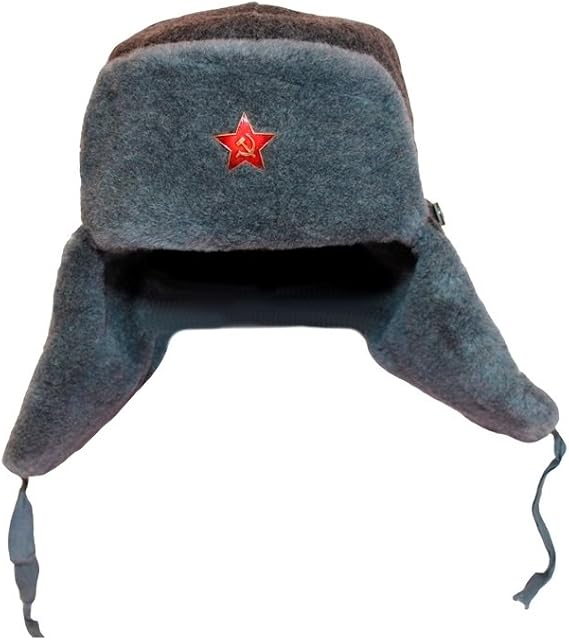Authentic WW2 Russian Army Ushanka Winter Hat with Soviet Red Star