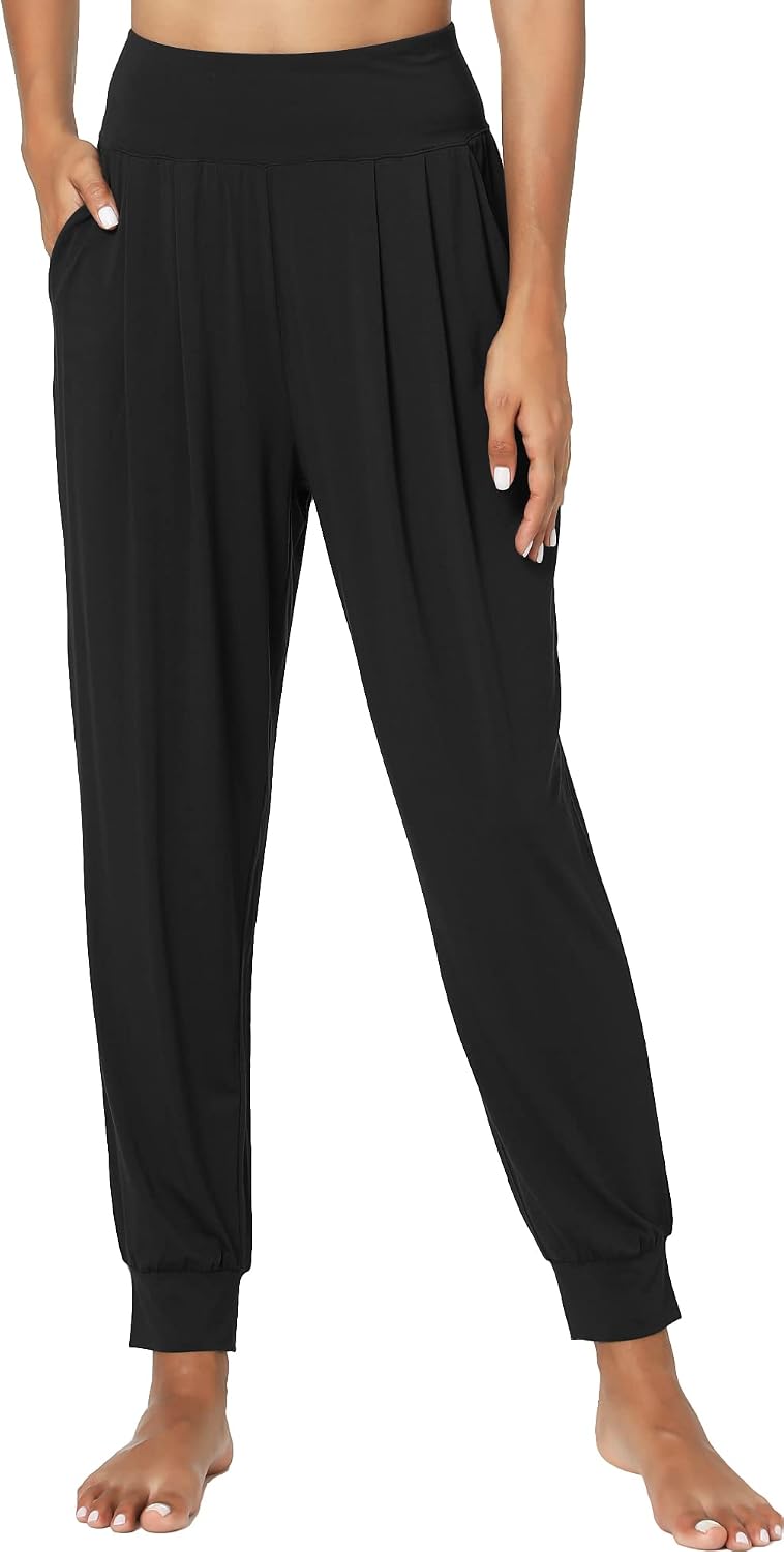 GYS Women Pajama Pants Bamboo Viscose High-Waist Soft Sleep Bottoms with Pockets