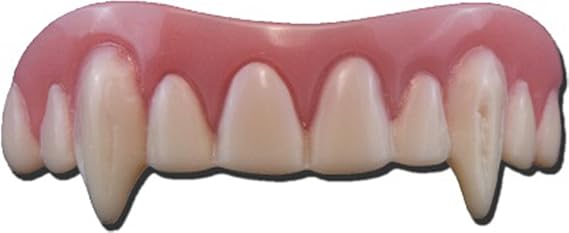 Top Set of White Vampire Teeth with Fangs