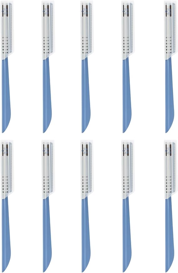10 PCS Straight Edge Razor, Dermaplaning Tool, Stainless Steel Blade