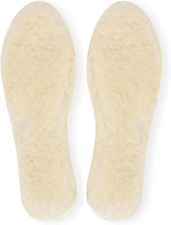 Genuine Sheepskin Insoles with Lambswool Blend - Ultra Soft & Durable Shoe Pads for Flat Shoes, Beige,Comfort (2 Little Kid)