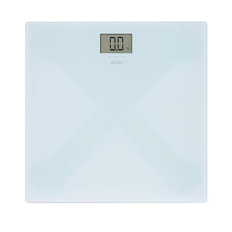 SINBO SBS-4451 Dijital Cam Baskül 180 kg Kapasiteli, LCD Ekranlı, Sıcaklık Göstergeli, Otomatik Açma/Kapama, Hassas Tartı Terazisi – Mavi Renk