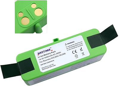 NASTIMA 14.4V 4400mAh Lithium ion Replacement Battery Compatible with iRobot Roomba 500 600 700 800 900 Series 512 513 520 560 570 614 615 660 675 680 690 694 760 780 790 805 880 890 895 960 980 985