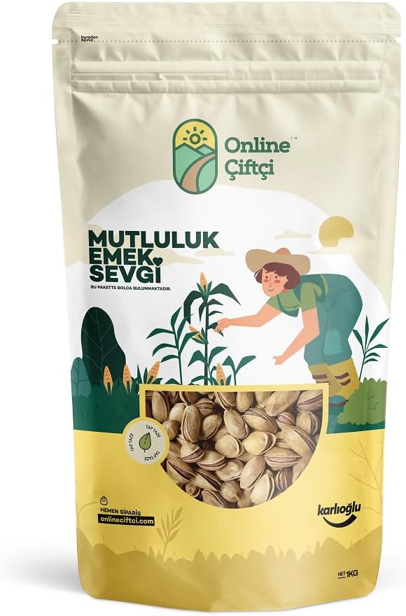 Karlıoğlu Natural Roasted Pistachios 1KG