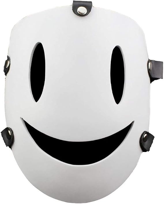 Oikawa High-Rise Invasion Cosplay Mask Sniper Mask Tenkuu Shinpan Mask White Smile Resin Mask for Halloween Cosplay Props