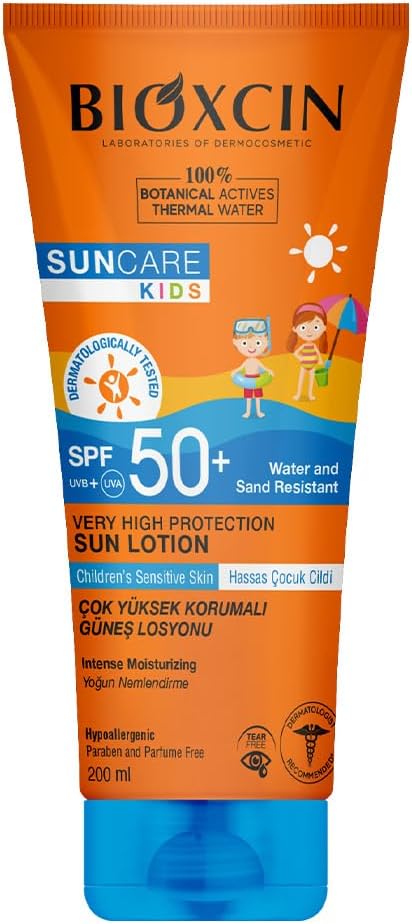 Bioxcin Sun Care Çok Yüksek Korumalı Çocuk Güneş Kremi,% 100 Botanik Aktif, 50 SPF, 200 ml