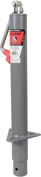 Bulldog 155033 Trailer Jack Gray, 2,000 lbs.