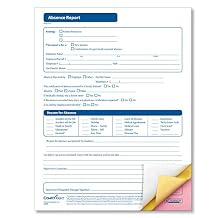 ComplyRight Absence Report, 3-Part | 8-1/2 x 11 | Time & Attendance Form | 50 Pack