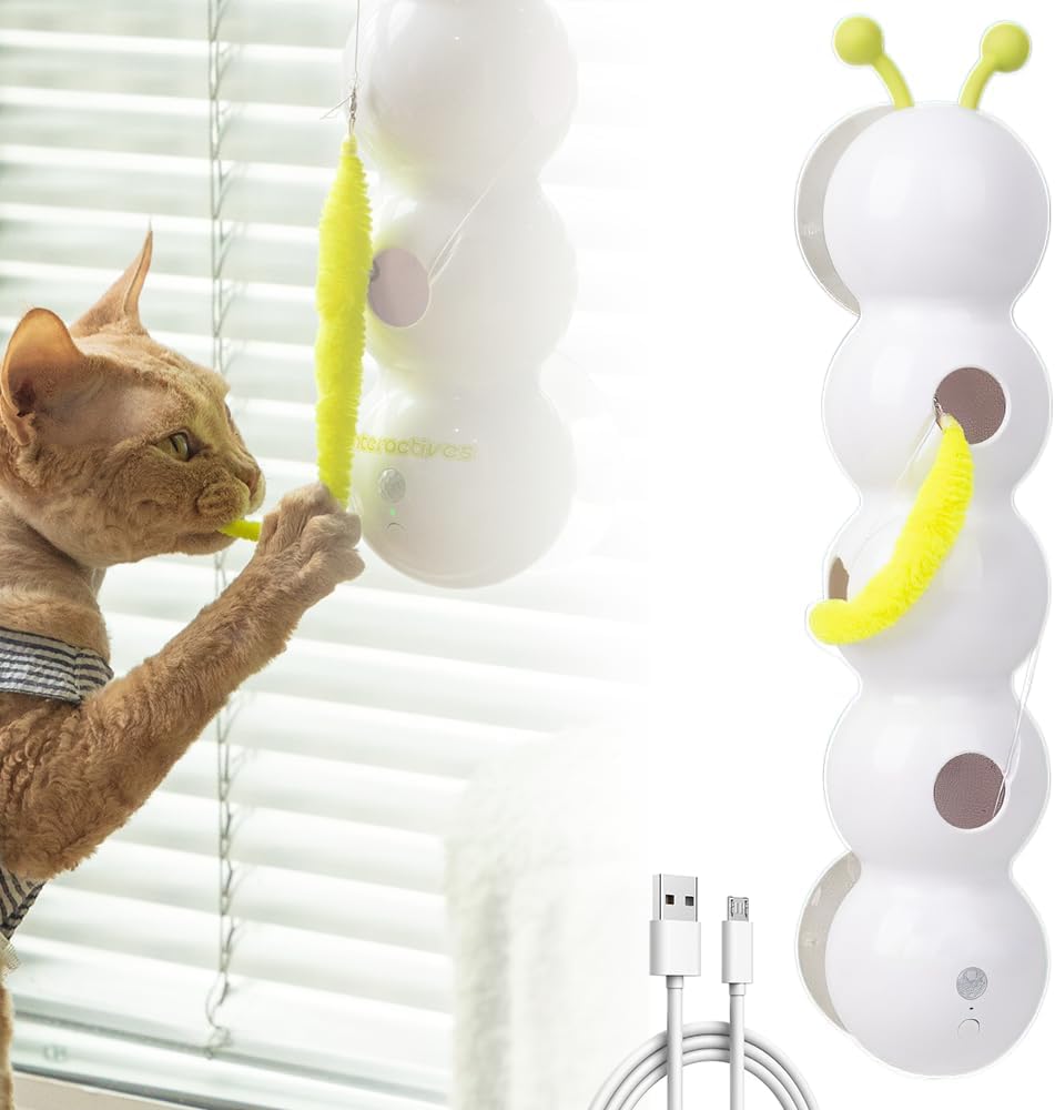 Cat Toy, 2025 Upgraded Caterpillar Smart Cat Toy, Smart Motion Cat Toys with Worm Design, Interactive Caterpillar Cat Toys, Promotes Exercise & Mental Stimulation