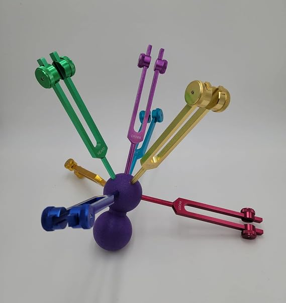 7 Tuning Fork Rubber Ball Holder Weighted or Unweighted Works as a Striker