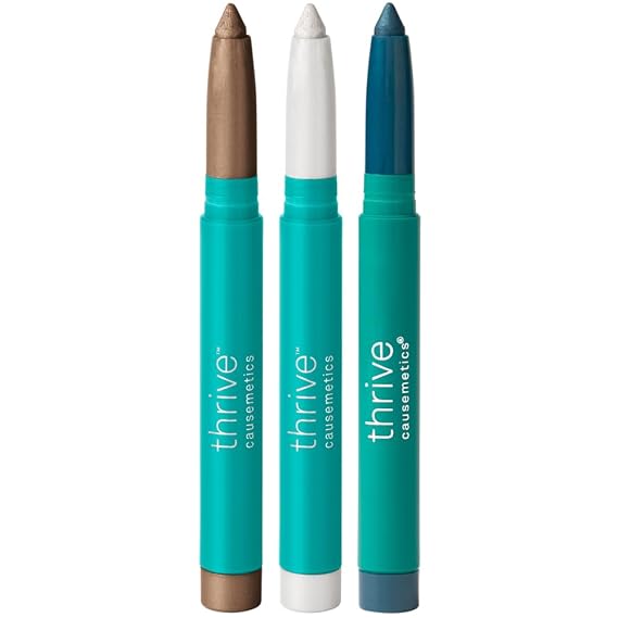 Thrive Causemetics Brilliant Eye Brightener Shadow Stick Bundle, Brown Bold | Eyeshadow Stick Bundle for Bold Brown Eyes, Waterproof Cream-to-Powder
