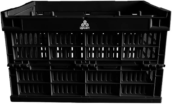 UpCart Fold-a-Crate, Collapsible Stackable Milk Crate & Plastic Storage Bin