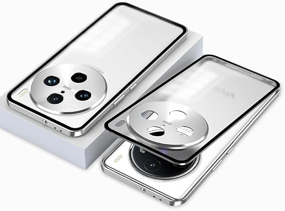 for vivo X200 Ultra Case for Women Men, Shockproof Military-Grade Protection Translucent Matte Plating Slim Bumper Phone Case for vivo X200 Ultra (Silver)