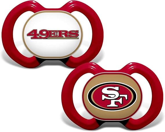 Baby Fanatic Pacifier 2-Pack - NFL San Francisco 49ers - Officially Licensed League Gear