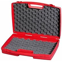 Red Polypropylene Briefcase Storage Case with Foam Insert
