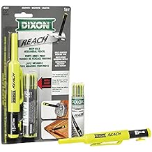 Dixon Industrial REACH- Deep Hole Mechanical Pencil with Lead Refills included, Yellow (14301)