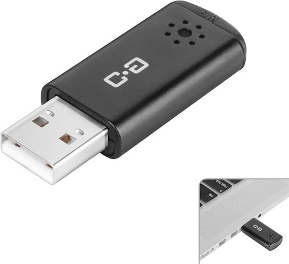 Mini USB Microphone for Laptop & Desktop, Plug-and-Play | High-Sensitivity USB Mic for Clear Voice Pickup, Compact and Portable, Ideal for Work and Study