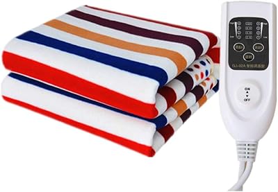 OOCCO Electric Blankets Queen Size Dual Control, Premium Comfort Heated Blanket-Auto Off Safe & Warm Electric Heated Blanket,Stripe_180x150cm Stripe 180x150cm