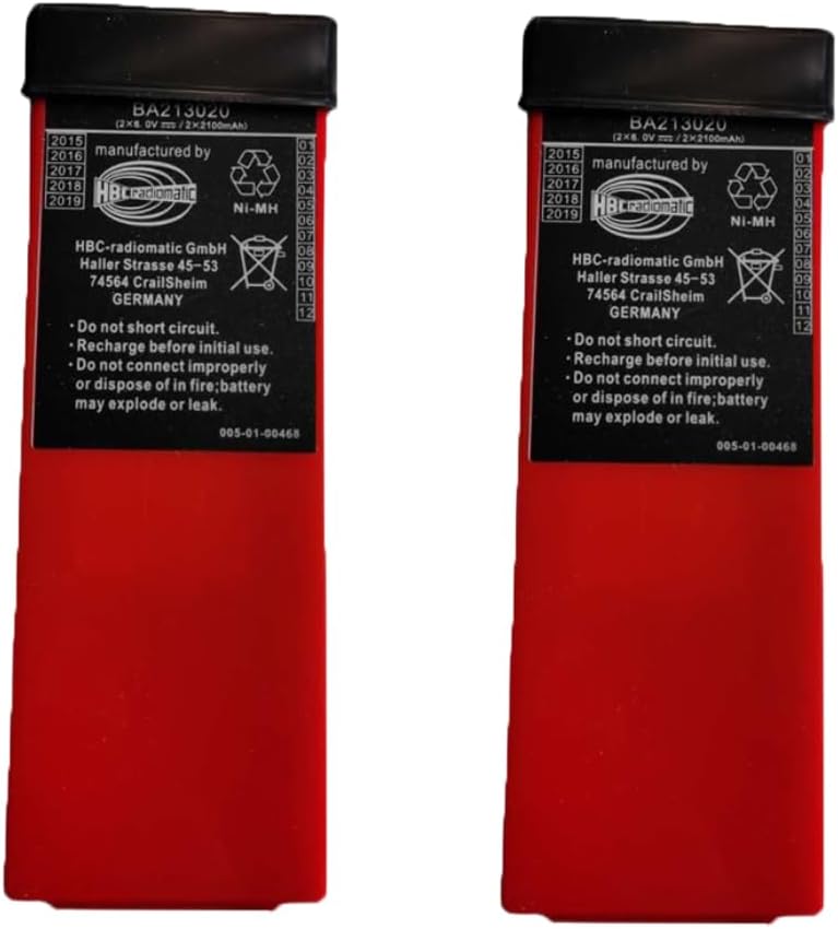 2-Pack BA213020 Rechargeable Battery 2100mAH 6V for HBC Radiomatic BA214061BA213020FUB10AAMN471560 Battery